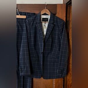 BANANA REPUBLIC FACTORY navy plaid blazer NWT